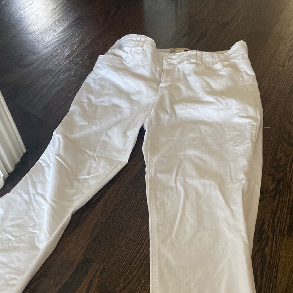 White straight jeans